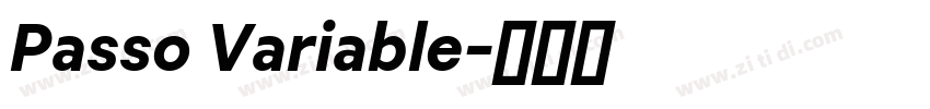 Passo Variable字体转换 Passo Variable字体转换